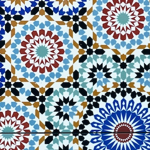 Moroccan Mosaic Ceramic Tile: Casablanca Moorish Zellige