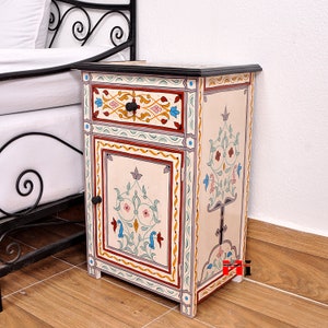 Arabesque Wooden Storage/End Table Moroccan by Mediterranean Imports (Labor Day Sale)