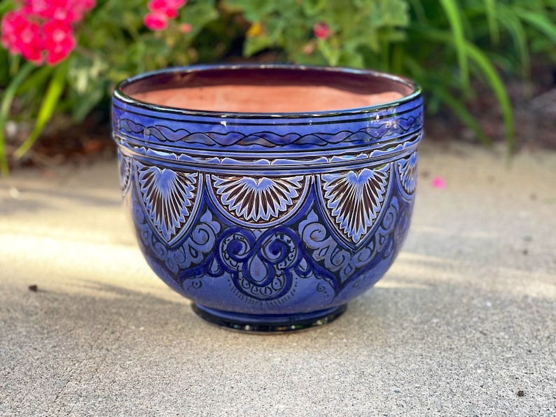 Top Seller AMIRA Handcrafted Mediterranean Decorative Planter 10.5 Inch Morocco Labor day sale 8 inches