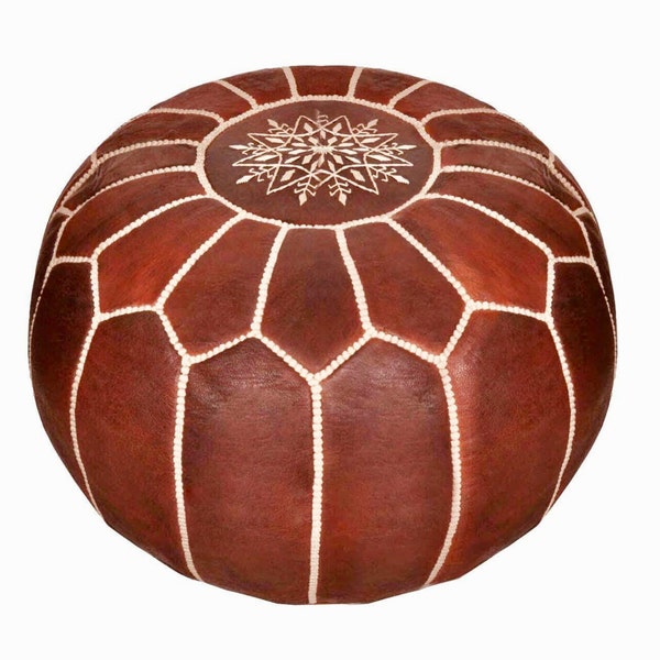 Leather Ottoman Etsy