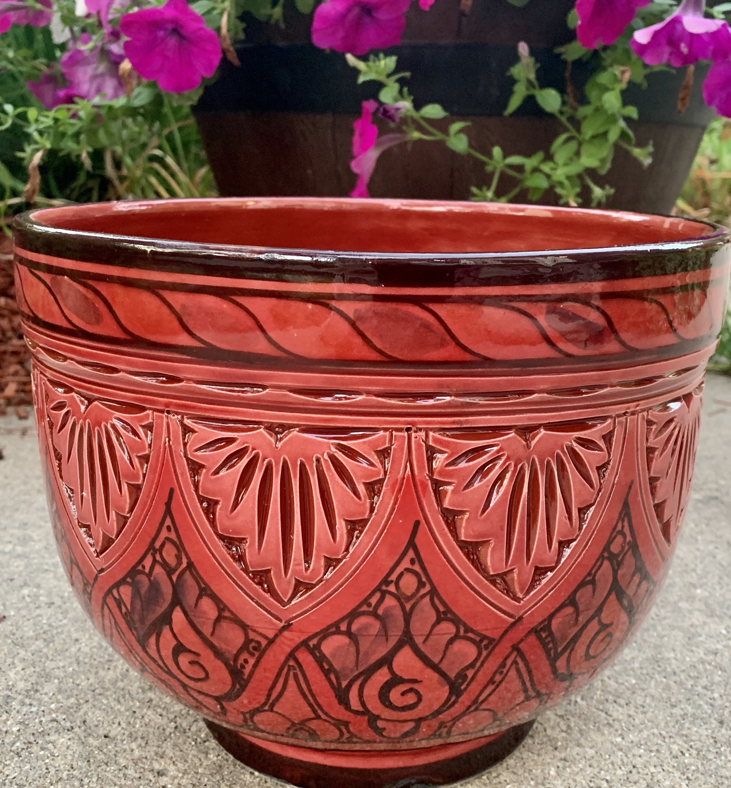 Top Seller! AMIRA Handcrafted Mediterranean Decorative Ceramic Planter 10.5 Inch (Morocco)