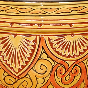 Top Seller! AMIRA Handcrafted Mediterranean Decorative Ceramic Planter 10.5 Inch (Morocco)