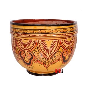 AMIRA Handcrafted Decorative Ceramic Planter 10 Inch (Morocco)