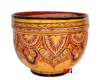 AMIRA Handcrafted Decorative Ceramic Planter 10.5 Inch (Morocco)