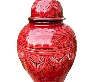 AMIRA Oversized Ceramic Moroccan Floor Vase Handcrafted by  Mediterranean Imports