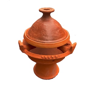 Amira Authentic Moroccan Tagine and Charcoal Grill All Natural Unglazed (Morocco)