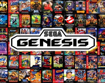 SEGA GENESIS or MEGADRIVE Custom Replacement Game Storage Case and Art, 100's of Game Covers Available!!