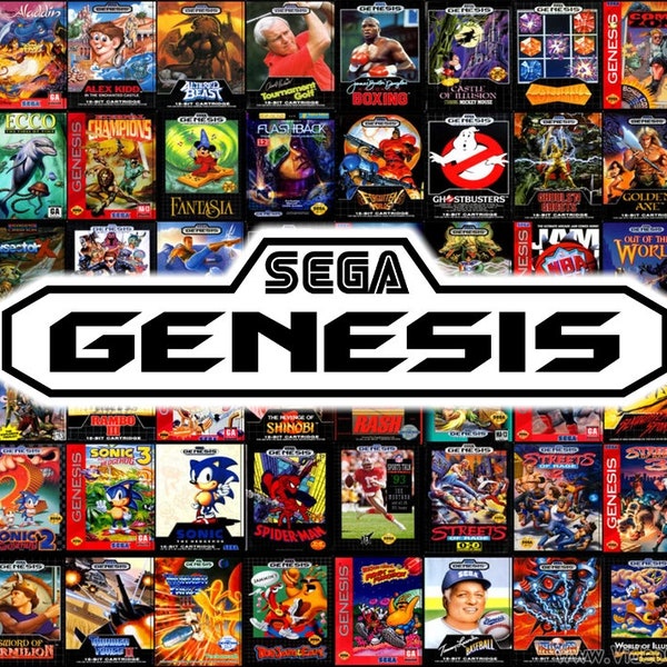 SEGA GENESIS or MEGADRIVE Custom Replacement Game Storage Case and Art, 100's of Game Covers Available!!