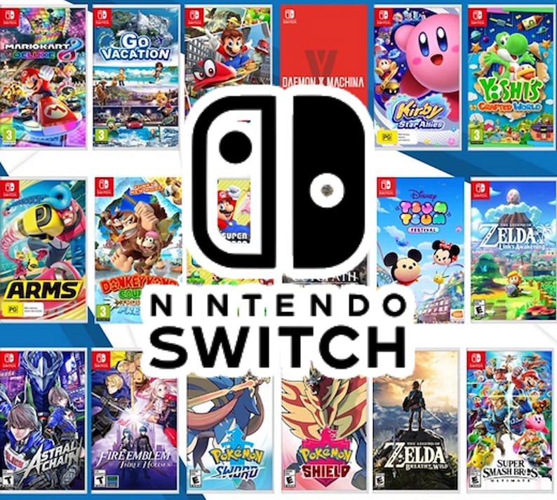 NINTENDO SWITCH Custom Replacement Case and Art 100's of - Etsy