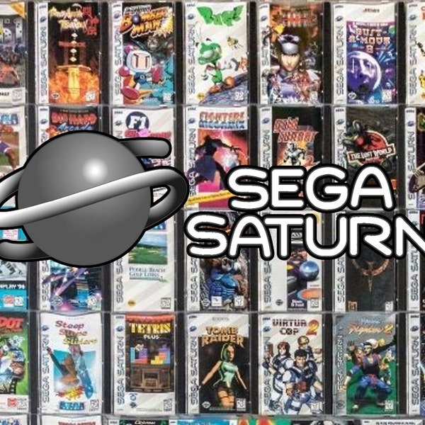 SEGA SATURN Custom Replacement Game Storage Case and Art, 100's of Game Covers Available!!