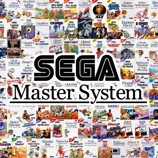 SEGA MASTER SYSTEM Custom Replacement Game Storage Case and Art, 100's of Game Covers Available!!