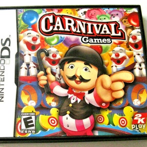 Carnival Games Nintendo DS ORIGINAL Case + Manual, No Game! Repacement!