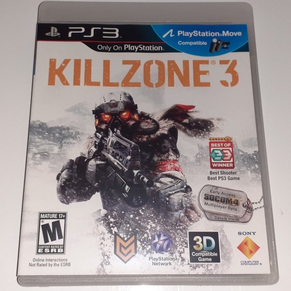 KILLZONE 3 Playstation 3 PS3 ORIGINAL Case + Manual, No Game! Repacement!