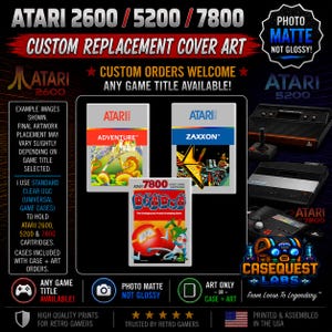 Atari 2600/5200/7800 Replacement Cover Art (Photo Matte, NOT Glossy) – UGC Case + Artwork or Artwork Only