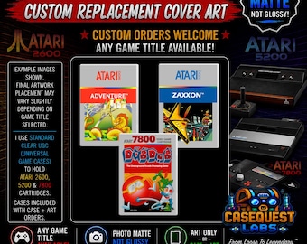 Atari 2600/5200/7800 Replacement Cover Art (Photo Matte, NOT Glossy) – UGC Case + Artwork or Artwork Only