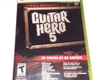 Guitar Hero 5 XBOX 360 ORIGINAL Case, Manual + Insert, No Game! Repacement!