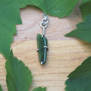 Jadeite Jade Pendant, Handmade, Minimalist Design