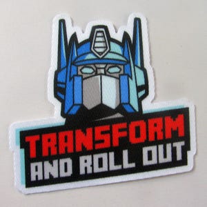 Optimus Prime Fabric Sticker - Transformers Transform and Roll Out Autobot Die Cut Decal for Laptop, Skateboard, Vehicle, and more!