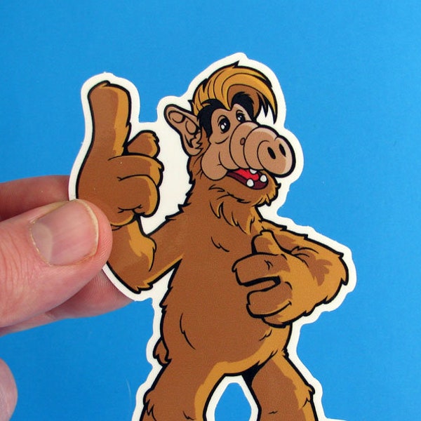 ALF Vinyl Sticker - 80s TV ALF Die Cut Decal for Laptop, Skateboard, Vehicle, and more!