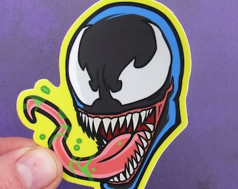 Venom Head Sticker - Die Cut Spider-Man Villain-dekal för laptop, skateboard, fordon och mer!
