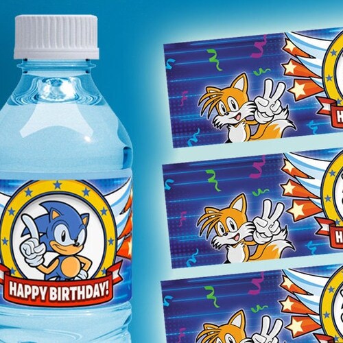 DIGITAL Printable File Sonic Water Bottle Labels for 500ml - Etsy