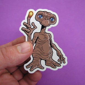 E.T. Fridge Magnet - ET the Extra Terrestrial Movie Die Cut Magnet for Fridge, Computer Case, etc.