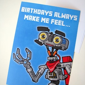 Johnny Fünf Geburtstagskarte - Professionelle Qualität Abkürzungs-Grußkarte - 5 "x 7" Lustige Johnny 5 Karte