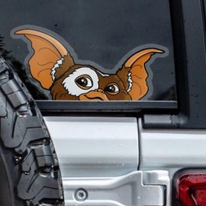 Peeking Gizmo Transparent Sticker - Clear Die Cut Gremlins Decal for Car, Laptop, Skateboard, Vehicle, and more!