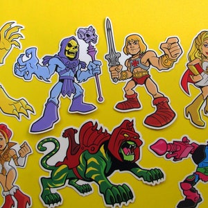 Masters of the Universe Stickers - Premium Vinyl Decals - He-man/Orko/Skeletor/Battle Cat/Trap Jaw