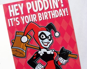 Harley Quinn Card Etsy