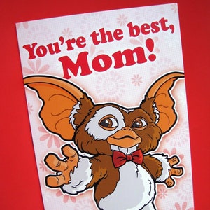 Carte Gizmo fête des mères - carte de voeux Gremlins des années 80 pour maman 5 x 7 po. ** Expédié depuis le Canada **