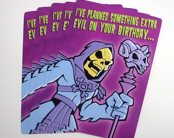 Tarjetas de cumpleaños de Skeletor - Masters of the Universe, juego de 5