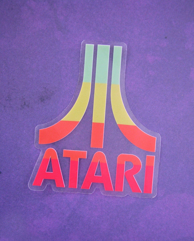 Atari Logo Sticker Set – Glitter & Transparent Vinyl Decals - Etsy