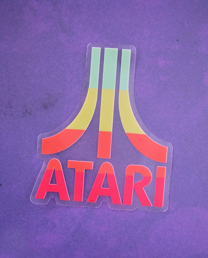 Atari 3ds Sticker Atari Logo Sticker Set – Glitter & Transparent Vinyl Decals - Etsy