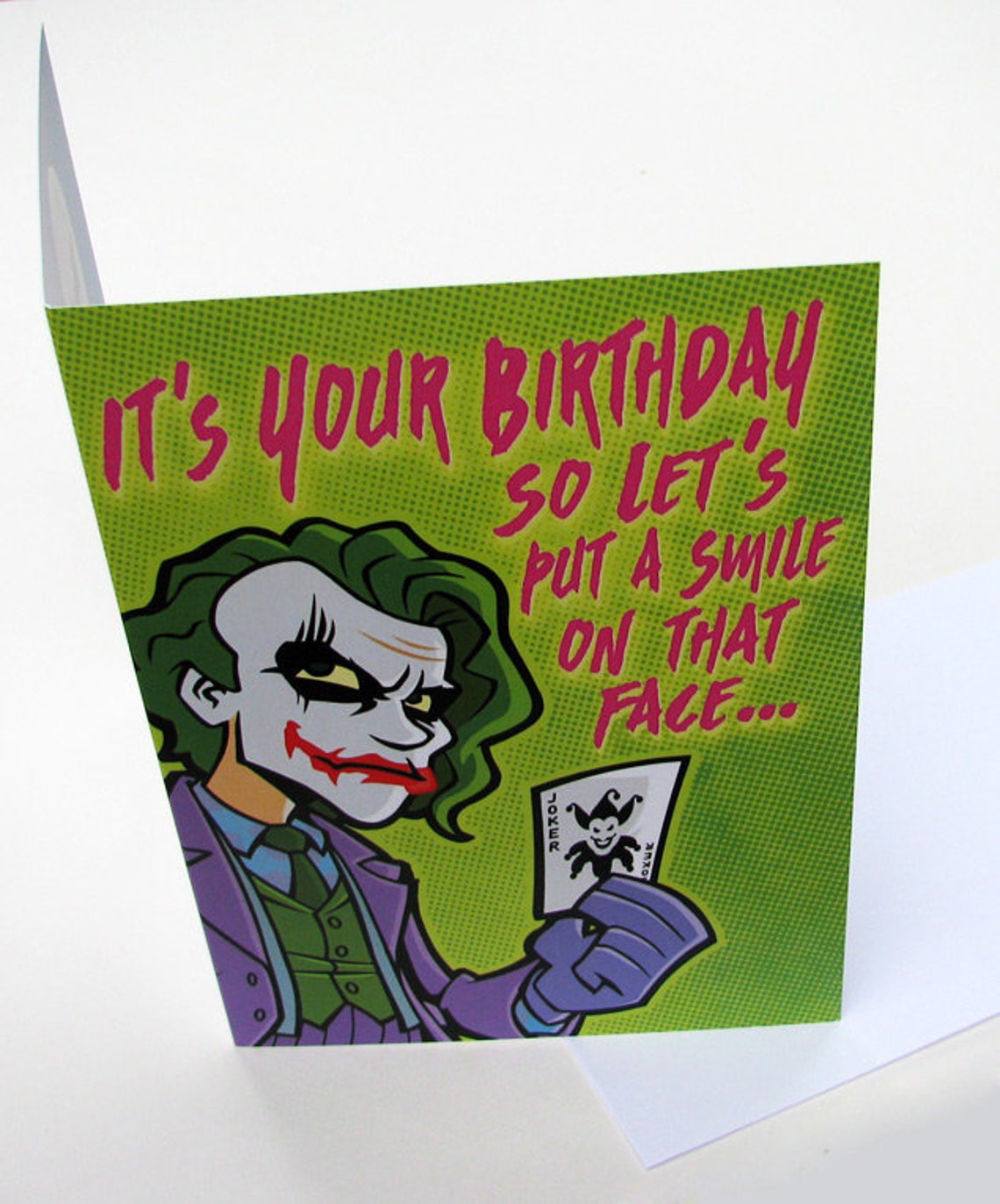 Joker Birthday Card Professional Quality The Dark Knight Etsy