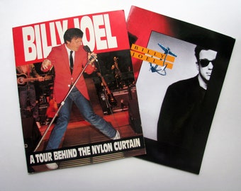 Billy Joel Tour Book Set 1982 1989 Concert Tour Program Behind the Nylon Curtain Stormfront