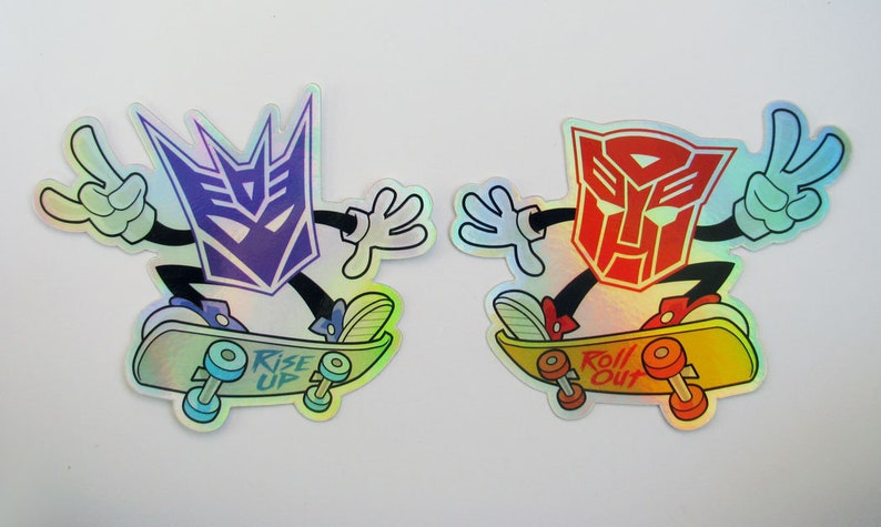 Holographic Transformers Stickers – Autobot & Decepticon Decals - Etsy