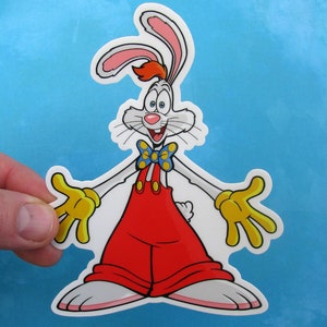 Roger Rabbit 5.25" Vinyl Sticker - Cartoon Die Cut Decal for Laptop, Skateboard, Vehicle, and more!
