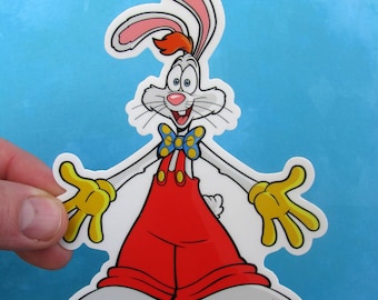 Roger Rabbit 5.25" Vinyl Sticker - Cartoon Die Cut Decal for Laptop, Skateboard, Vehicle, and more!