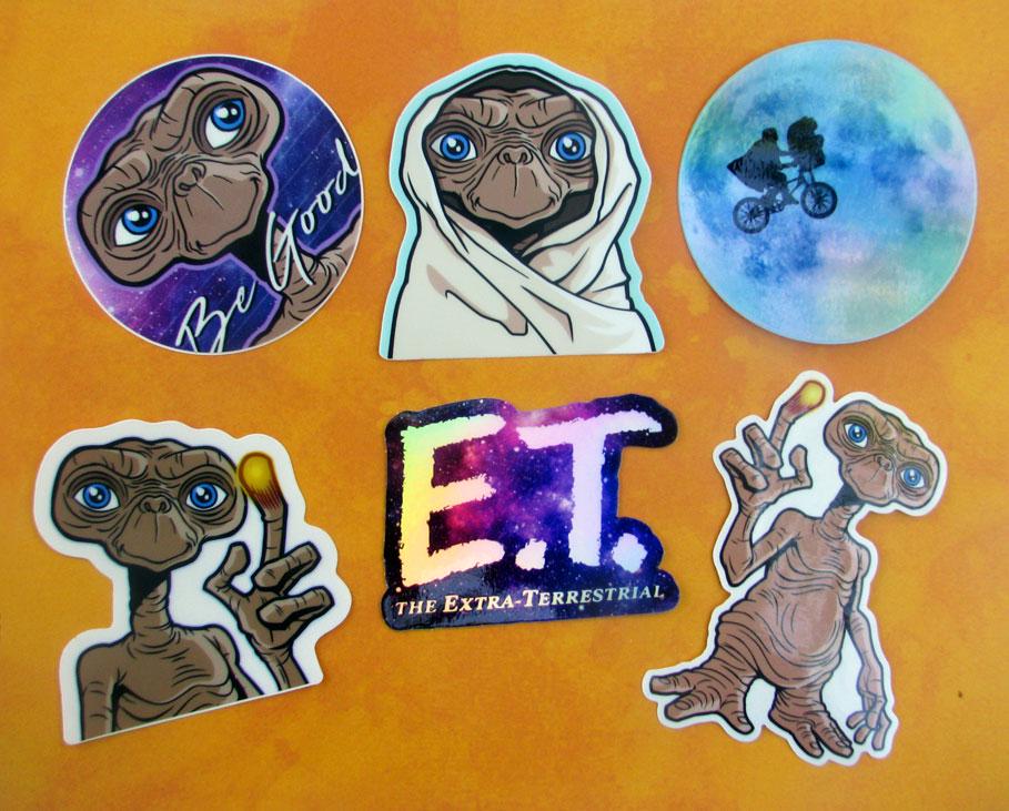 E.T. ビニールステッカーセット – ホログラフィック、ダイカット映画