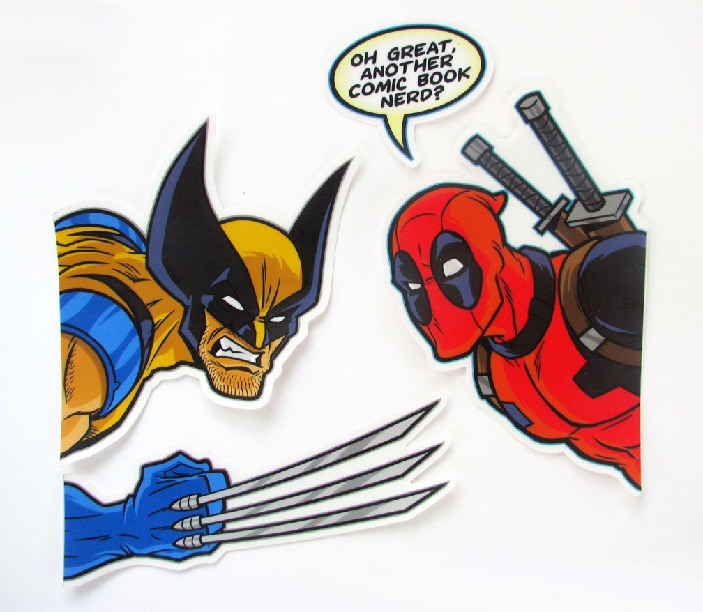 Peeking Deadpool Sticker – Transparent Die Cut Marvel Decal - Etsy