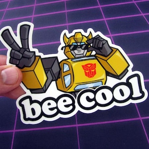 Hummel "Bee Cool!" "Aufkleber 4,5" ""Transformers Autobot Die Cut"" Aufkleber für Laptop, Skateboard, Fahrzeuge und mehr!"