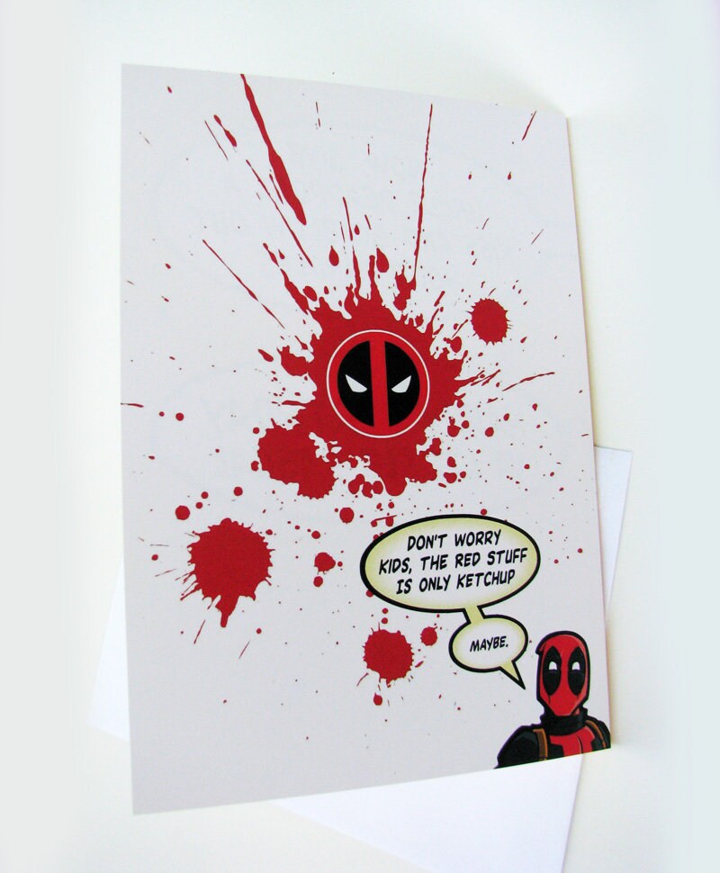 Deadpool Birthday Card - Marvel Comics Professional Quality Greeting Card - Etsy deadpool-birthday-card-marvel-comics-professional-quality-greeting-card-etsy