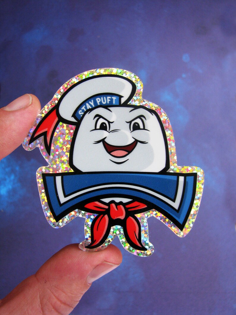Slimer Sticker Ghostbusters Glitter Sticker Set: Slimer, Stay Puft, No Ghost Logo - Etsy