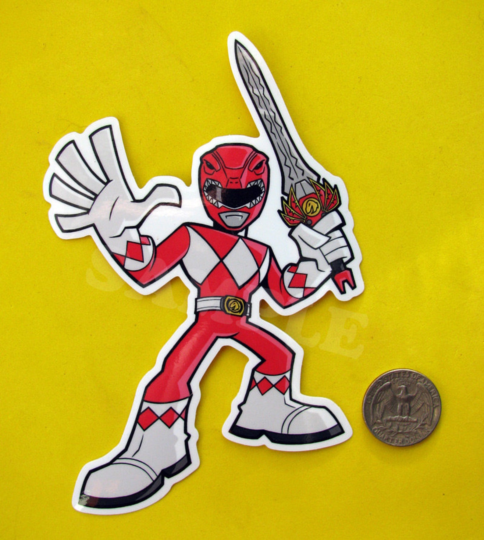 Power Rangers Stickers Premium MMPR Vinyl Decals Mighty Etsy