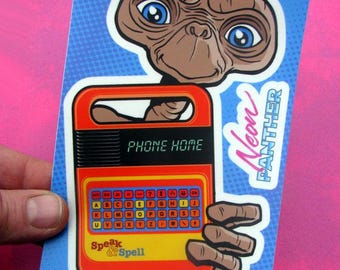 ET Vinylsticker 'Phone Home' - stickervel 'Kiss Cut E.T. the Extra Terrestrial' van 5,75 inch
