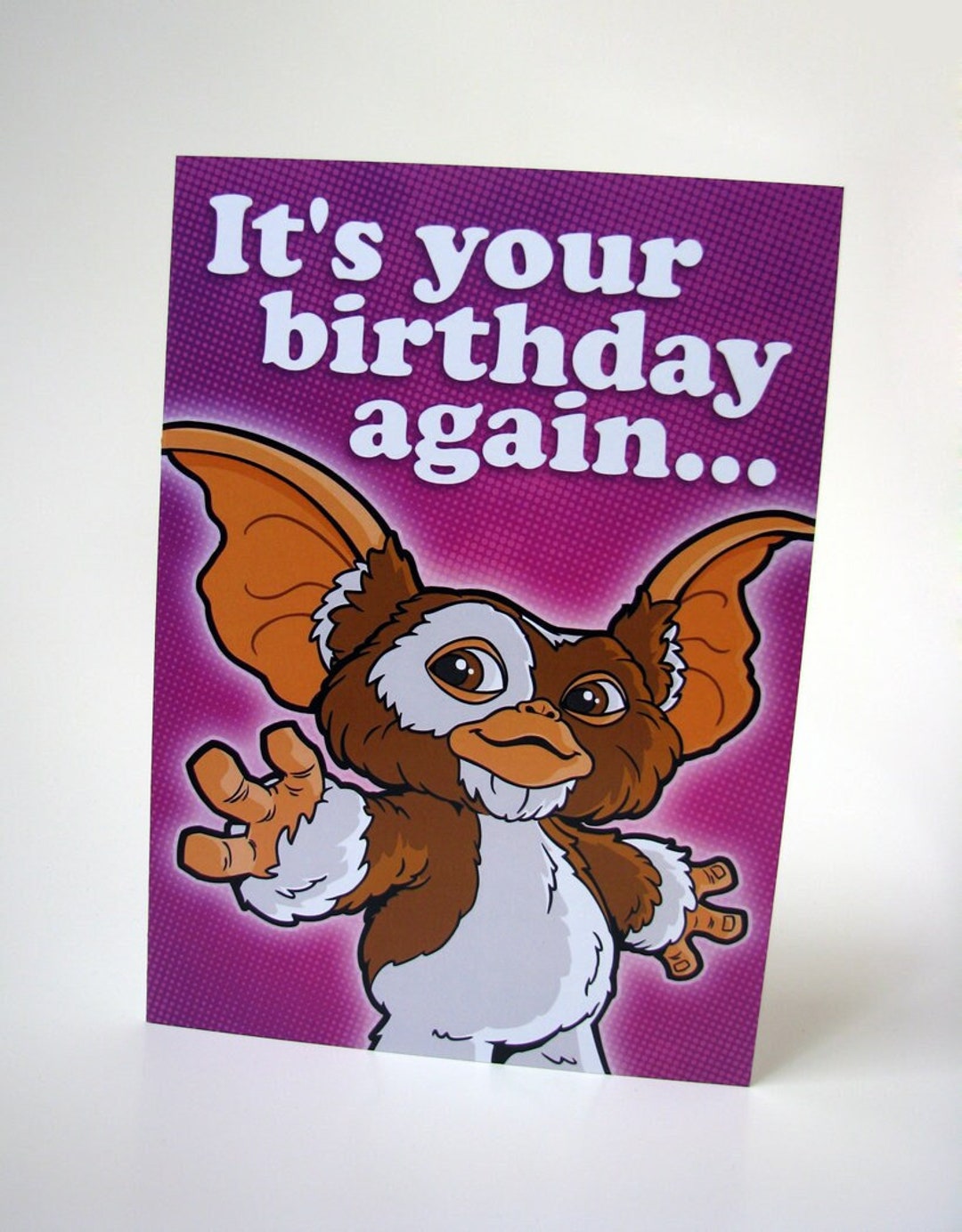 ギズモ バースデーカード - 5 x 7インチ グレムリン 80年代 おもしろ