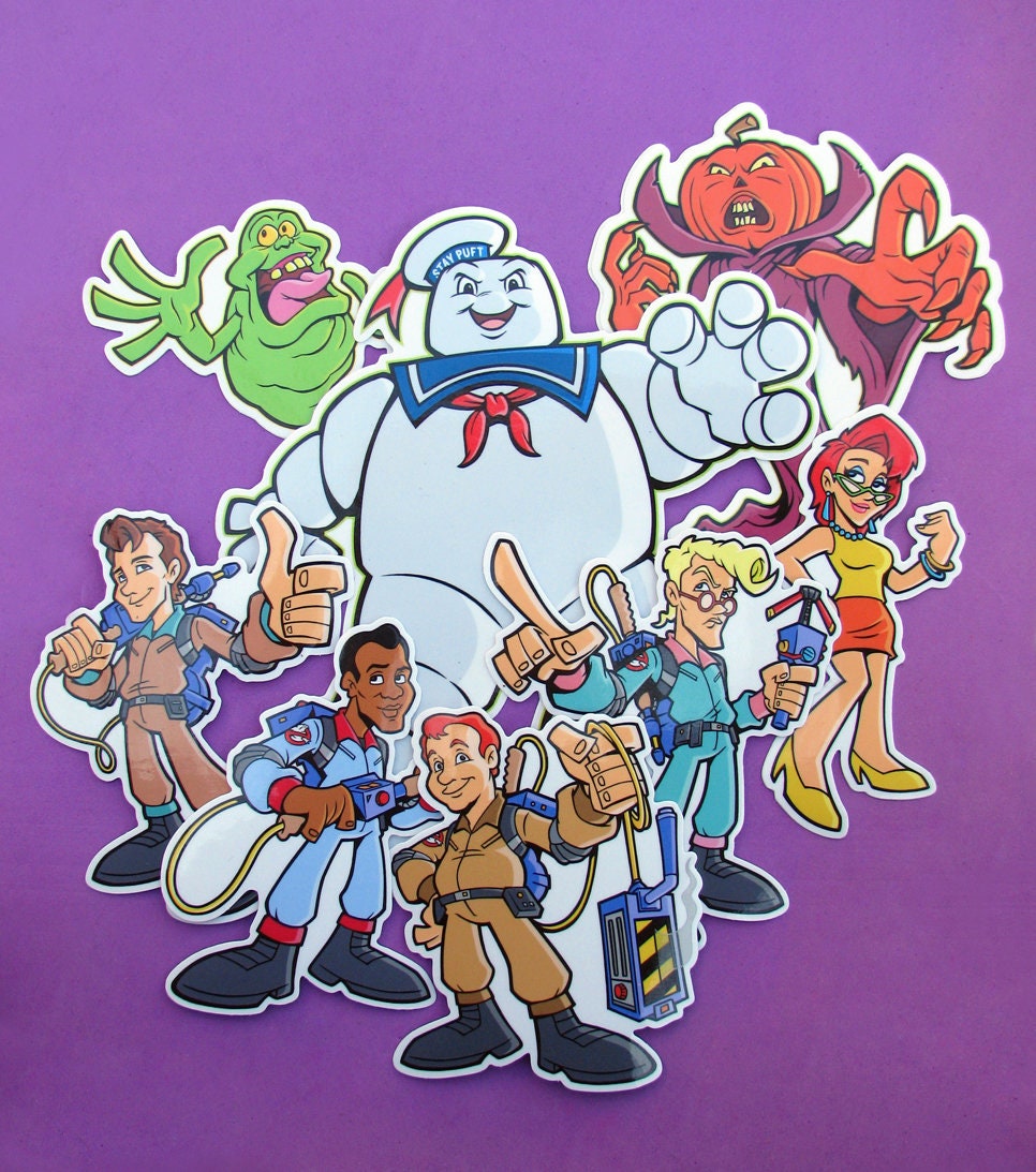 Real Ghostbusters Vinyl Stickers Slimer Stay Puft Samhain | Etsy