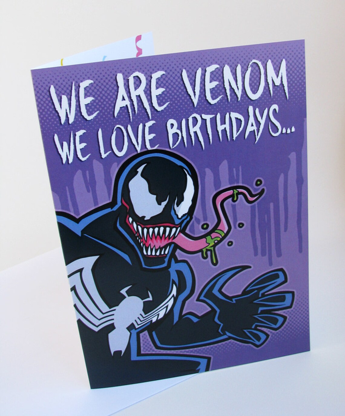 venom birthday card professional quality marvel comics etsy canada