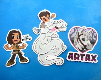 The NeverEnding Story-vinylstickerset - Falkor Bastian Atreyu Artax - schattige stickers voor laptop, skateboard, voertuig, bidon en meer!